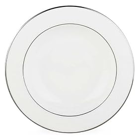 Lenox Apropos Platinum-Banded Bone China Rimmed Pasta Soup Bowl by Lenox