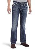 Rock Revival Men's Straight Fleur Di Lis Flap Jean