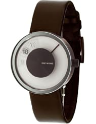 Issey Miyake Vue Yves Behar Watch Leather (White Dial; Leather Brown Band)