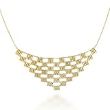 14K Gold Designer Graduated Beaded Necklace - 17