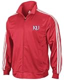 Kansas Jayhawks adidas Red 3-Stripe Track Jacket