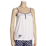 NCAA Reebok Miami Dolphins Ladies White Galaxy Tank Top (Large)