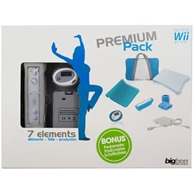 Pack : rev�tement silicone + batterie kit + sac de transport matelass�+ 2 prot�ge-poignets + �tui rangement Wii Remote + tapis de sol Wii Balance Board + podom�tre