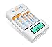 SunLabz® 4 Bay/Slot Smart Battery Charger for AA AAA NiCd NiHM Rechargeable Batteries