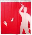 Kikkerland Psycho Shower Curtain, 72-Inch by 72-Inch