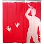 Kikkerland Psycho Shower Curtain, 72-Inch by 72-Inch