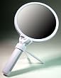 Lighted Swivel 1X/10X Hand Mirror w/Stand