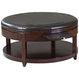 Magnussen-Brunswick-Wood-Round-Cocktail-Table