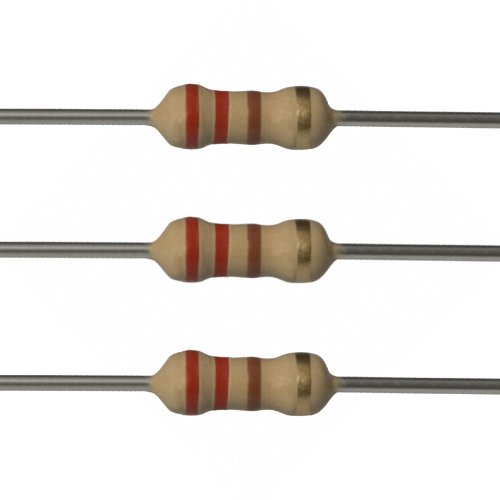 E-Projects - 220 Ohm Resistors - 1/4 Watt - 5% - 220R (100 Pieces)