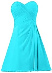 Sweetheart Short Chiffon Pleated Homecoming Dress/Bridesmaid Dress 