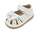 White Bow Girl Squeaky Sandals Shoes