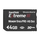 Sandisk 4GB Extreme III 30MBS Memory Stick Pro Duo MSPD Video Card - Retail Pack