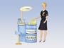 Flight Attedendant Doll with Check-In Kiosk