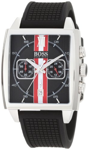 Hugo Boss 1512731 - Reloj de pulsera hombre, silicona, color negro