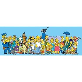 Educa - 1000 Teile Panorama - Die Simpsons: Die Freunde der Simpsons