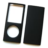 Apple iPod Nano 4G 4th Generation Rubberized Snap-On Hard Case Protector Black