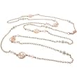 Rocawear Rose Gold Tone Opera Rw Logo Necklace
