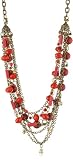 Sparkling Sage "Boho" Coral Multi-Stone Chain Necklace