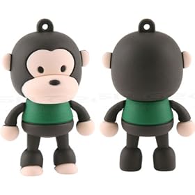 4GB Baby Monkey USB 2.0 High Speed Silicon Flash Memory Drive Disk Stick Pen Support Windows and MacOS Great Gift (4GB BROWN)