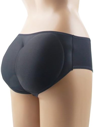 Uniqbay Lady Comfortable Butt Enhancer Pads Panty Seamless Hip up Brief Underwear (Asian L ( US 8-10 ), Black)
