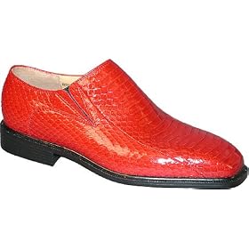 Men's Giorgio Brutini Exotic Plain Toe Slip-On Leather Dress Loafer Shoes