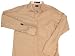 Sean John Button Front Long Sleeve Shirt in Taupe size Small