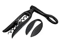 Screwpull by Le Creuset Classic Pocket Model Corkscrew & Foilcutter Set, Black