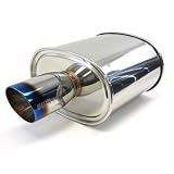 00-05 Mitsubishi Eclipse Megan Racing Muffler w  3.5 Blue Tip & 2.5 Inlet by Megan Racing