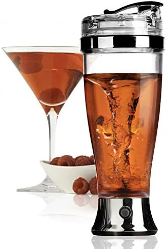 Tornado Portable Mixer Nutritional Drink Bottle Automatic Electric Vortex Durable Stainless Steel And Acrylic 450ml 18 FL.OZ / BPA Free Detachable