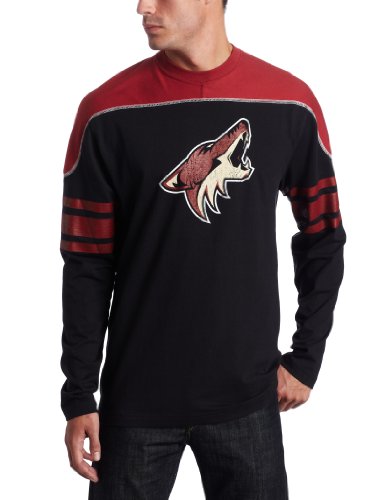 NHL Men's Phoenix Coyotes Shootout Team Long Sleeve Tee (Black, Medium)