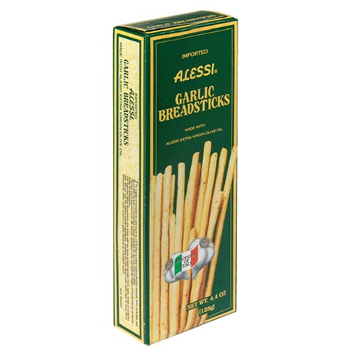 Alessi Garlic Breadsticks, 4.4-Ounce Boxes (Pack of 12)