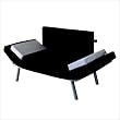 Euro Futon in Black Finish By Ameriwood Furniture