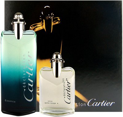 Declaration Essence by Cartier for Men 2 Piece Set Includes: 3.3 oz Eau de Toilette Spray + 1.6 oz After Shave Lotion (Glass Bottle)