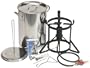 Eastman Outdoors 38075 Stainless Steel Turkey Fry Pot with Compact Burner, Injector, and Thermometer