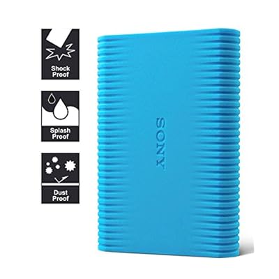 Sony HD-SP1 Shock-proof 1 TB External Hard Drive with Backup Manager (Blue)