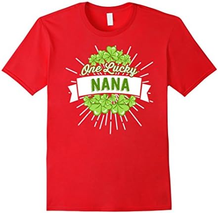 Men's Nana T-shirt , One lucky Nana Medium Red