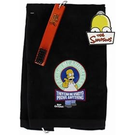 Simpsons Golf Towel & Brush Set