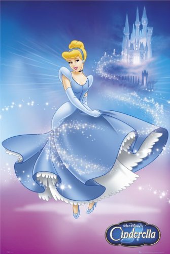 DISNEY CINDERELLA POSTER - PRINCESS - HOT NEW 24X36