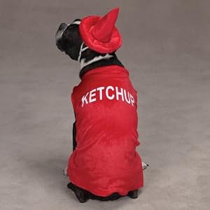 Dog Costume Hot Diggity Dog Halloween Costume (Hot Dog w/Ketchup) Medium Dog Costume - Hot Diggity Dog Halloween Costume (Hot Dog w/Ketchup) - Medium