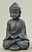 Buddha Statue Feng Shui VITARKA sitzend Keramik grau 16 cm