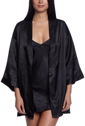 Dreamgirl Women's Shalimar Charmeuse Babydoll with Robe &amp; Padded Hanger