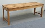 Moderne Sitzbank Hockerbank SOLO 120cm, Akazienholz