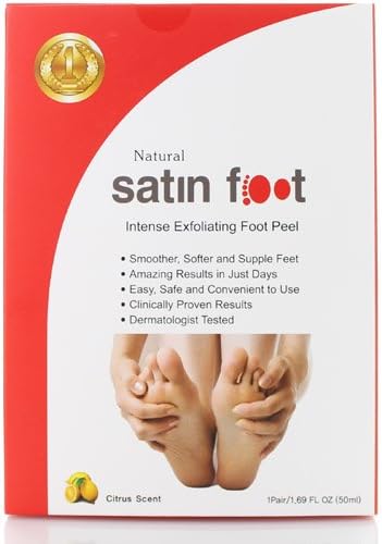 Satin Foot Intense Exfoliating Foot Peel Large Size 1 Box