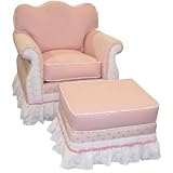Angel Song Pink Taffy Empire Adult Rocker Glider Chair - Down Filled
