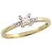 14 Karat Weissgold Solitaerer Ring, mit 0.13 Karat (Mitte) Prinzessschliff & 0.05 Karat (Seiten) Brilliantschliff Diamanten, (5mm) breit