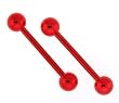 Anodized Red Titanium Barbell - 16g - 12mmx5mm Ball (Sold as Pair)