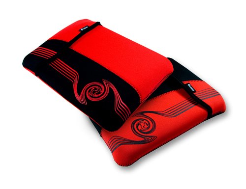 E volve reversierbare Neopren / Neoprenschutzhülle Hülle Tasche Sleeve case für Notebook / Laptop / Netbook Liquid design in Größe 8.9 Zoll / 8.9 (universal) / (22.86 cm) / Farbe: Rot / Kompatibel mit (MSI Wind U90) asus 22 zoll