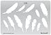 Design Template Stencil for Metal Clay Jewellery Jewelry Making Drawing and Drafting - Birds Bird Feathers