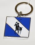 Ralph Lauren Pony Logo Key Chain (White/Blue)