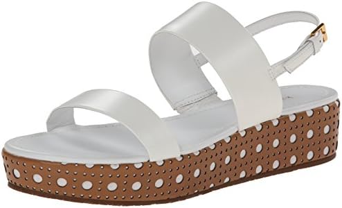 kate spade new york Women's Tasely Platform Sandal, White, 7 M US